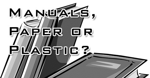 Game manuals - Paper or plastic?